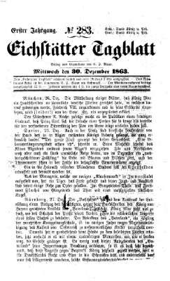 Eichstätter Tagblatt Mittwoch 30. Dezember 1863