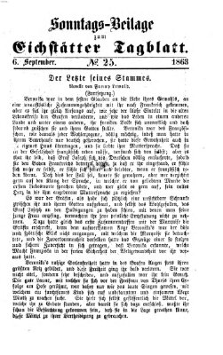 Eichstätter Tagblatt Sonntag 6. September 1863