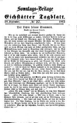 Eichstätter Tagblatt Sonntag 20. September 1863