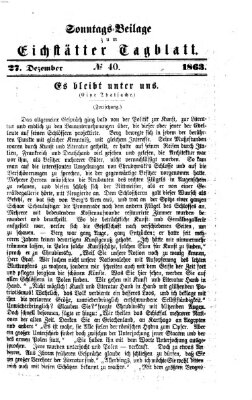 Eichstätter Tagblatt Sonntag 27. Dezember 1863