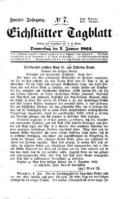 Eichstätter Tagblatt Donnerstag 7. Januar 1864