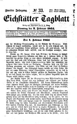 Eichstätter Tagblatt Dienstag 2. Februar 1864