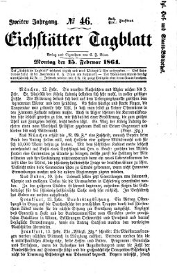 Eichstätter Tagblatt Montag 15. Februar 1864