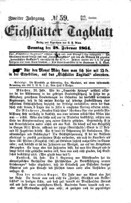 Eichstätter Tagblatt Sonntag 28. Februar 1864