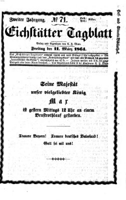 Eichstätter Tagblatt Freitag 11. März 1864