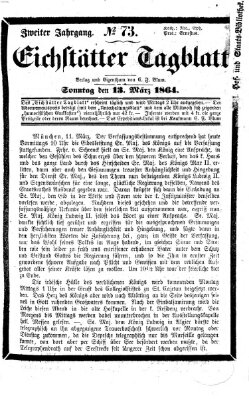 Eichstätter Tagblatt Sonntag 13. März 1864