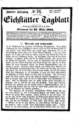 Eichstätter Tagblatt Mittwoch 16. März 1864