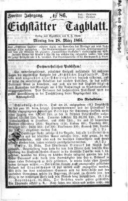 Eichstätter Tagblatt Montag 28. März 1864