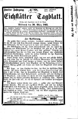 Eichstätter Tagblatt Mittwoch 30. März 1864