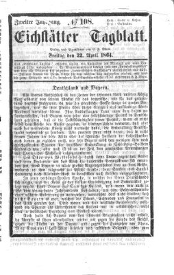 Eichstätter Tagblatt Freitag 22. April 1864