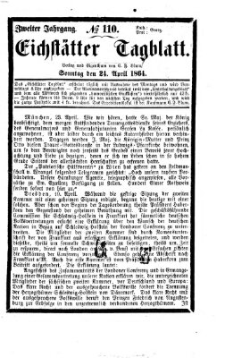 Eichstätter Tagblatt Sonntag 24. April 1864