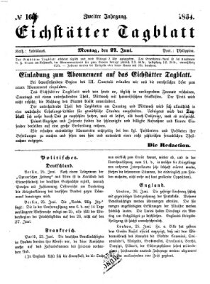 Eichstätter Tagblatt Montag 27. Juni 1864