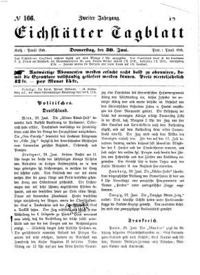 Eichstätter Tagblatt Donnerstag 30. Juni 1864