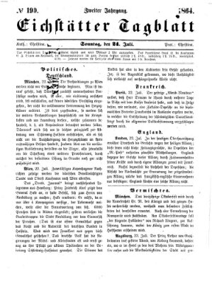 Eichstätter Tagblatt Sonntag 24. Juli 1864