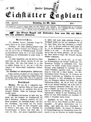 Eichstätter Tagblatt Sonntag 31. Juli 1864