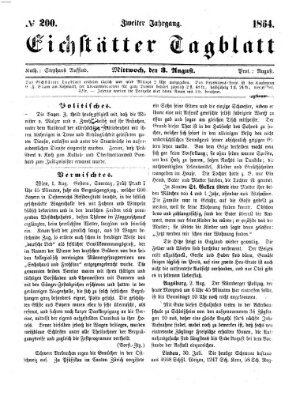 Eichstätter Tagblatt Mittwoch 3. August 1864