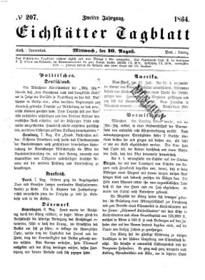 Eichstätter Tagblatt Mittwoch 10. August 1864