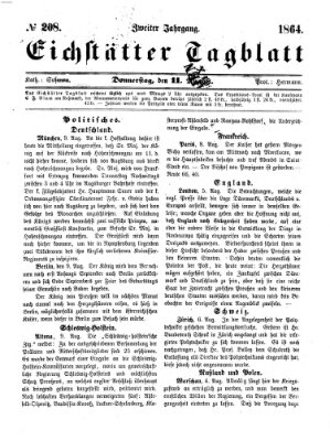 Eichstätter Tagblatt Donnerstag 11. August 1864