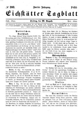 Eichstätter Tagblatt Freitag 12. August 1864