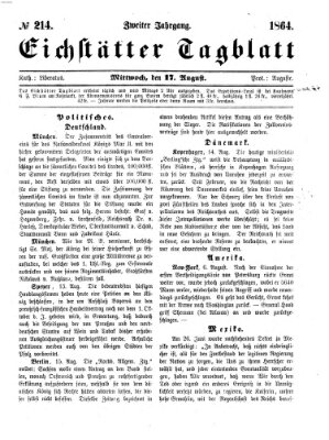 Eichstätter Tagblatt Mittwoch 17. August 1864