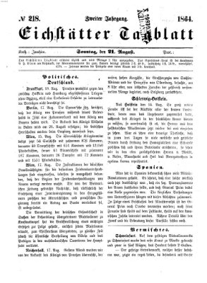 Eichstätter Tagblatt Sonntag 21. August 1864