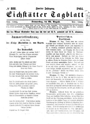 Eichstätter Tagblatt Donnerstag 25. August 1864