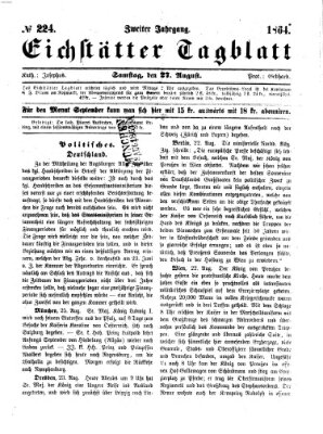 Eichstätter Tagblatt Samstag 27. August 1864