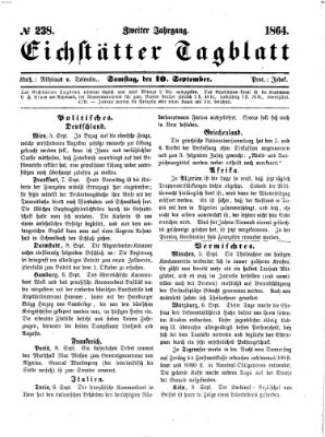 Eichstätter Tagblatt Samstag 10. September 1864