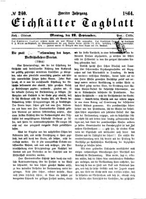 Eichstätter Tagblatt Montag 12. September 1864