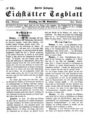 Eichstätter Tagblatt Dienstag 13. September 1864