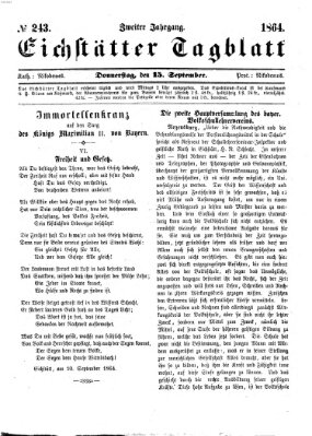 Eichstätter Tagblatt Donnerstag 15. September 1864