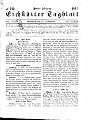 Eichstätter Tagblatt Mittwoch 21. September 1864