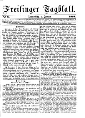 Freisinger Tagblatt (Freisinger Wochenblatt) Donnerstag 9. Januar 1868