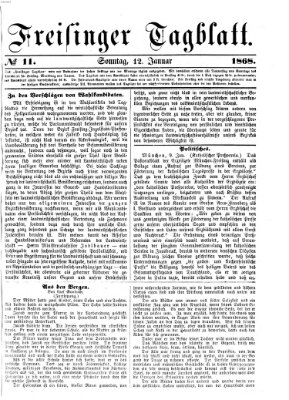 Freisinger Tagblatt (Freisinger Wochenblatt) Sonntag 12. Januar 1868