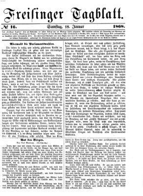 Freisinger Tagblatt (Freisinger Wochenblatt) Samstag 18. Januar 1868