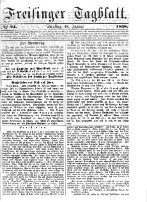 Freisinger Tagblatt (Freisinger Wochenblatt) Dienstag 28. Januar 1868