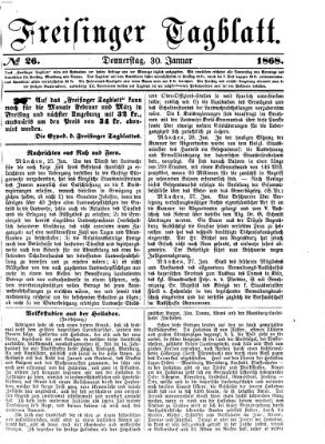 Freisinger Tagblatt (Freisinger Wochenblatt) Donnerstag 30. Januar 1868