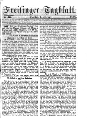 Freisinger Tagblatt (Freisinger Wochenblatt) Dienstag 4. Februar 1868