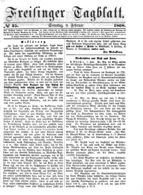 Freisinger Tagblatt (Freisinger Wochenblatt) Sonntag 9. Februar 1868