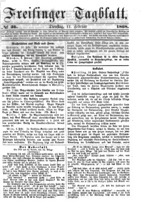 Freisinger Tagblatt (Freisinger Wochenblatt) Dienstag 11. Februar 1868