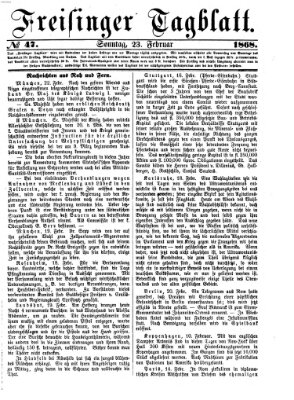 Freisinger Tagblatt (Freisinger Wochenblatt) Sonntag 23. Februar 1868