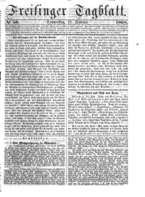 Freisinger Tagblatt (Freisinger Wochenblatt) Donnerstag 27. Februar 1868