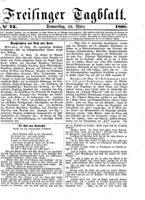 Freisinger Tagblatt (Freisinger Wochenblatt) Donnerstag 26. März 1868