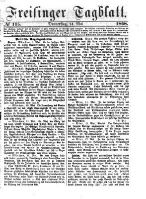 Freisinger Tagblatt (Freisinger Wochenblatt) Donnerstag 14. Mai 1868