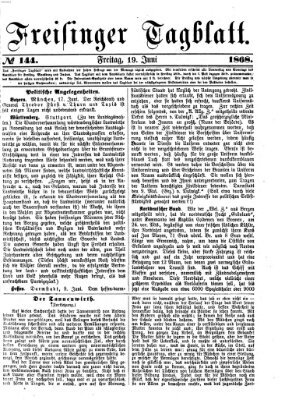 Freisinger Tagblatt (Freisinger Wochenblatt) Freitag 19. Juni 1868