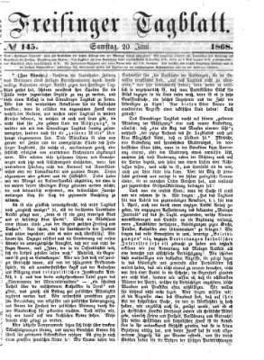 Freisinger Tagblatt (Freisinger Wochenblatt) Samstag 20. Juni 1868