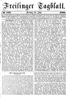 Freisinger Tagblatt (Freisinger Wochenblatt) Freitag 26. Juni 1868