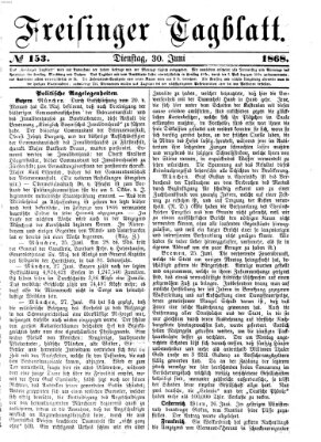 Freisinger Tagblatt (Freisinger Wochenblatt) Dienstag 30. Juni 1868