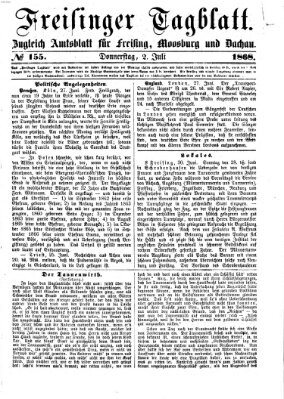 Freisinger Tagblatt (Freisinger Wochenblatt) Donnerstag 2. Juli 1868