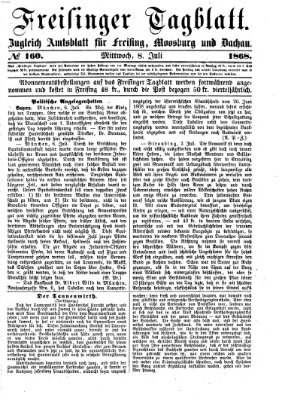 Freisinger Tagblatt (Freisinger Wochenblatt) Mittwoch 8. Juli 1868